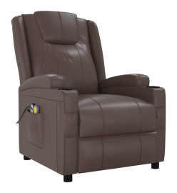 Fauteuil de massage électrique Marron Similicuir