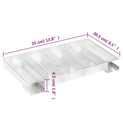 Générateur de fumée froide 8 chambres 35 cm acier inoxydable