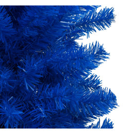 Sapin de Noël artificiel pré-éclairé et support bleu 120 cm PVC