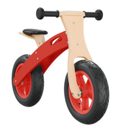 Vélo d'équilibre pour enfants avec pneus pneumatiques rouge