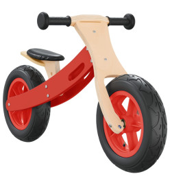 Vélo d'équilibre pour enfants avec pneus pneumatiques rouge