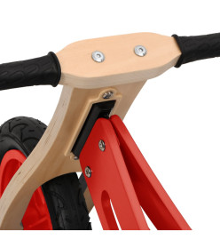 Vélo d'équilibre pour enfants avec pneus pneumatiques rouge