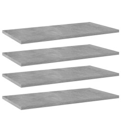 Panneaux de bibliothèque 4 pcs Gris béton 60x30x1,5cm Aggloméré