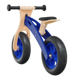 Vélo d'équilibre pour enfants avec pneus pneumatiques bleu