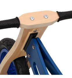 Vélo d'équilibre pour enfants avec pneus pneumatiques bleu