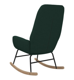 Chaise à bascule Vert foncé Tissu