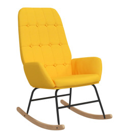 Chaise à bascule Jaune moutarde Tissu