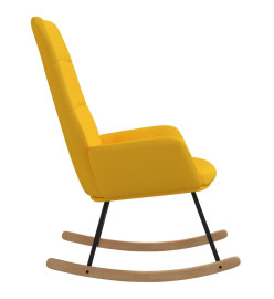 Chaise à bascule Jaune moutarde Tissu