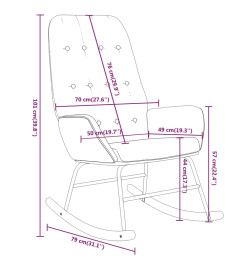 Chaise à bascule Jaune moutarde Tissu