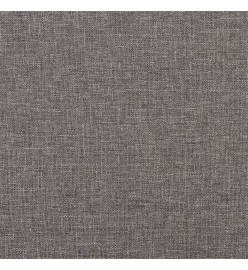 Canapé à 3 places avec repose-pieds Gris foncé 210 cm Tissu