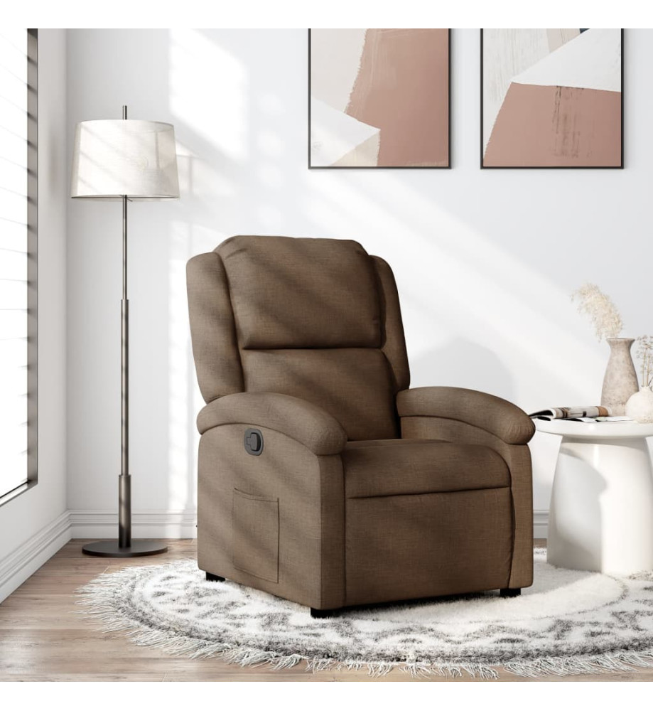 Fauteuil inclinable Marron Tissu