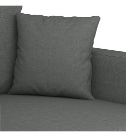 Ensemble de canapés 4 pcs coussins gris foncé tissu