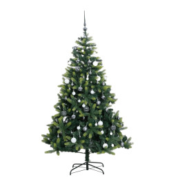 Sapin de Noël artificiel articulé 300 LED et boules 240 cm