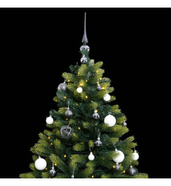 Sapin de Noël artificiel articulé 300 LED et boules 210 cm