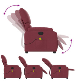 Fauteuil de massage inclinable Rouge bordeaux Tissu