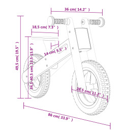 Vélo d'équilibre pour enfants imprimé bleu