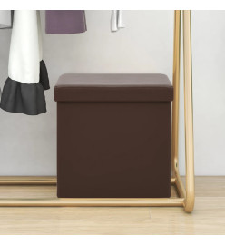 Tabouret de rangement pliable Marron PVC