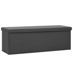 Banc de rangement pliable Gris PVC