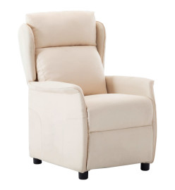 Fauteuil inclinable Crème Tissu