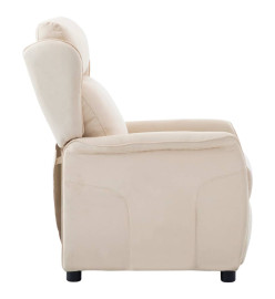 Fauteuil inclinable Crème Tissu