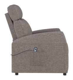 Fauteuil inclinable électrique Taupe Tissu