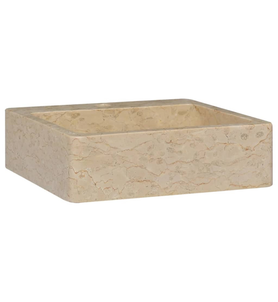 Lavabo Crème 40x40x12 cm Marbre