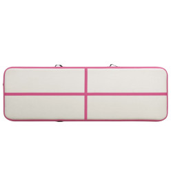 Tapis gonflable de gymnastique avec pompe 300x100x20cm PVC Rose