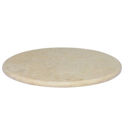 Dessus de table Crème Ø60x2,5 cm Marbre