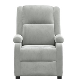 Fauteuil inclinable électrique gris clair velours