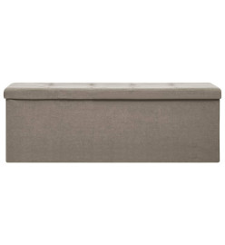 Banc de rangement pliable Taupe Faux lin