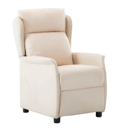 Fauteuil inclinable électrique Crème Tissu