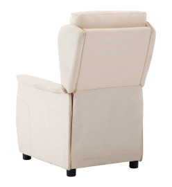 Fauteuil inclinable électrique Crème Tissu