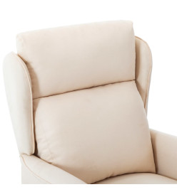 Fauteuil inclinable électrique Crème Tissu