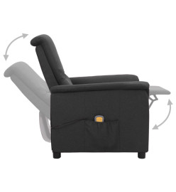 Fauteuil de massage inclinable Gris foncé Tissu