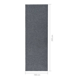 Tapis 100x350 cm Gris