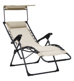 Chaise pliable de terrasse Textilène Crème