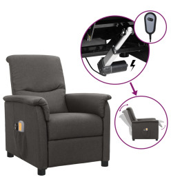 Fauteuil électrique de massage Gris foncé Tissu