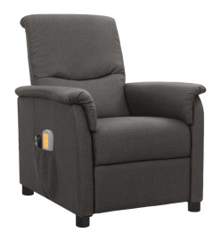 Fauteuil électrique de massage Gris foncé Tissu