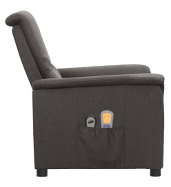 Fauteuil électrique de massage Gris foncé Tissu