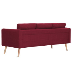 Ensemble de canapé 2 pcs Tissu Rouge bordeaux