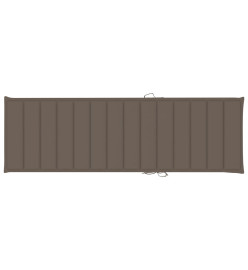 Chaise longue 2 places avec coussin Acacia solide et acier
