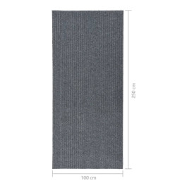 Tapis 100x250 cm Gris