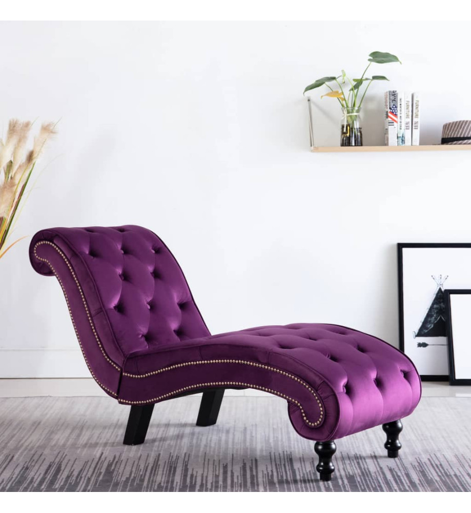 Chaise longue Velours Violet