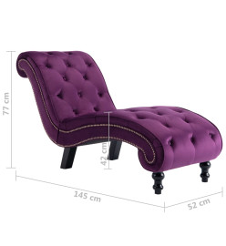 Chaise longue Velours Violet