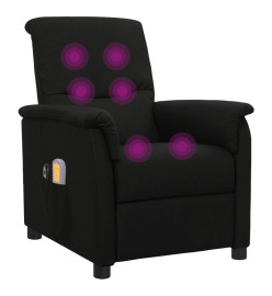 Fauteuil électrique de massage Noir Tissu