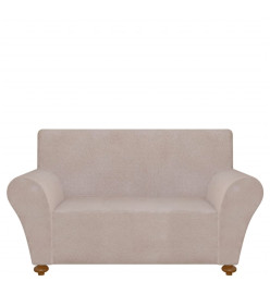 Housse extensible de canapé Beige Jersey de polyester