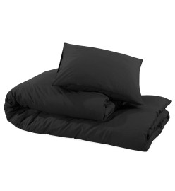 Ensemble de housse de couette Noir 240x220 cm Coton