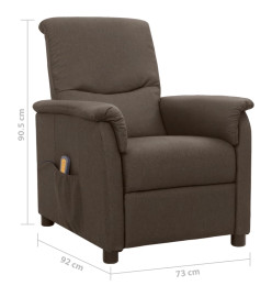 Fauteuil de massage Marron Tissu