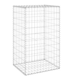 Mur en gabion avec couvercles Acier galvanisé 60x50x100 cm