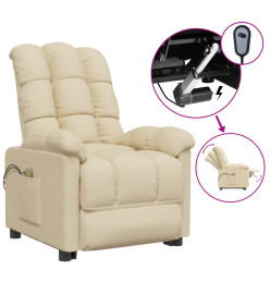 Fauteuil électrique de massage Crème Tissu